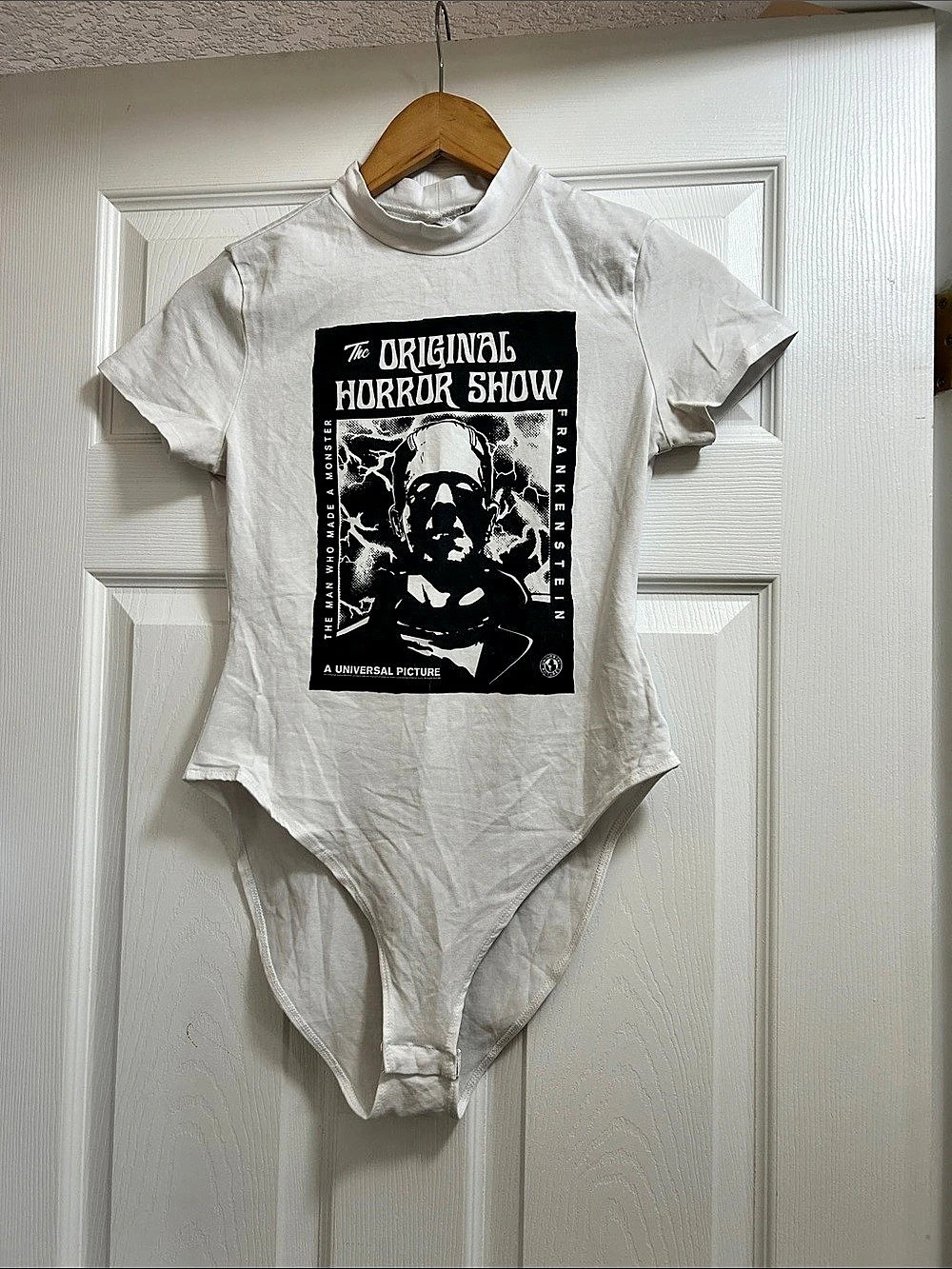 H&M Frankenstein Graphic Horror Show Bodysuit